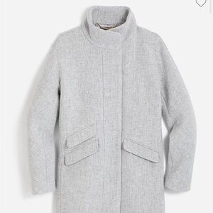 EUC J.Crew Cocoon coat in Italian stadium-cloth wool blend in Heather Dusk